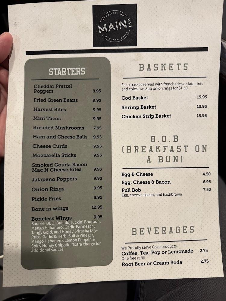 Main Street Bar & Grill Menu image 2
